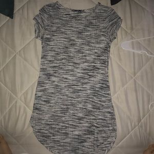 Adorable white/black striped girls dress